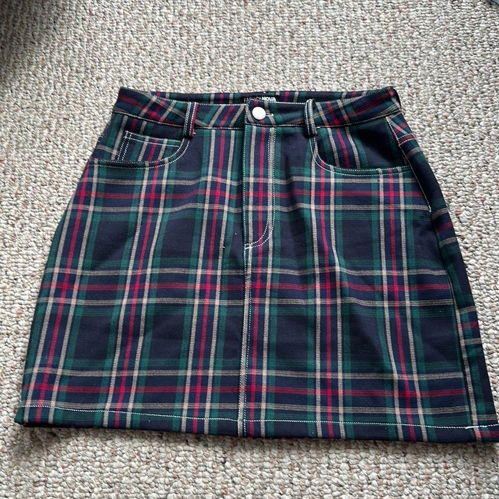 Mini plaid skirt